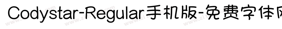  Codystar-Regular手机版字体转换